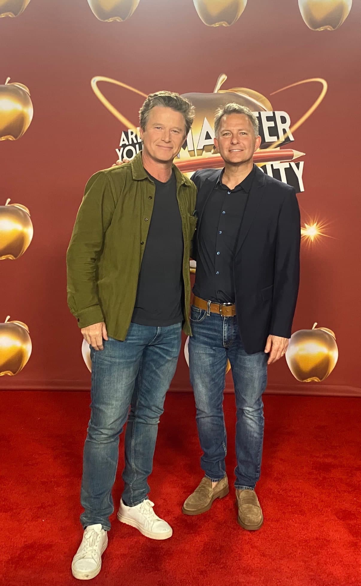 Barry Poznick on the red carpet with Billy Bush